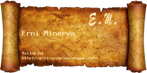 Erni Minerva névjegykártya